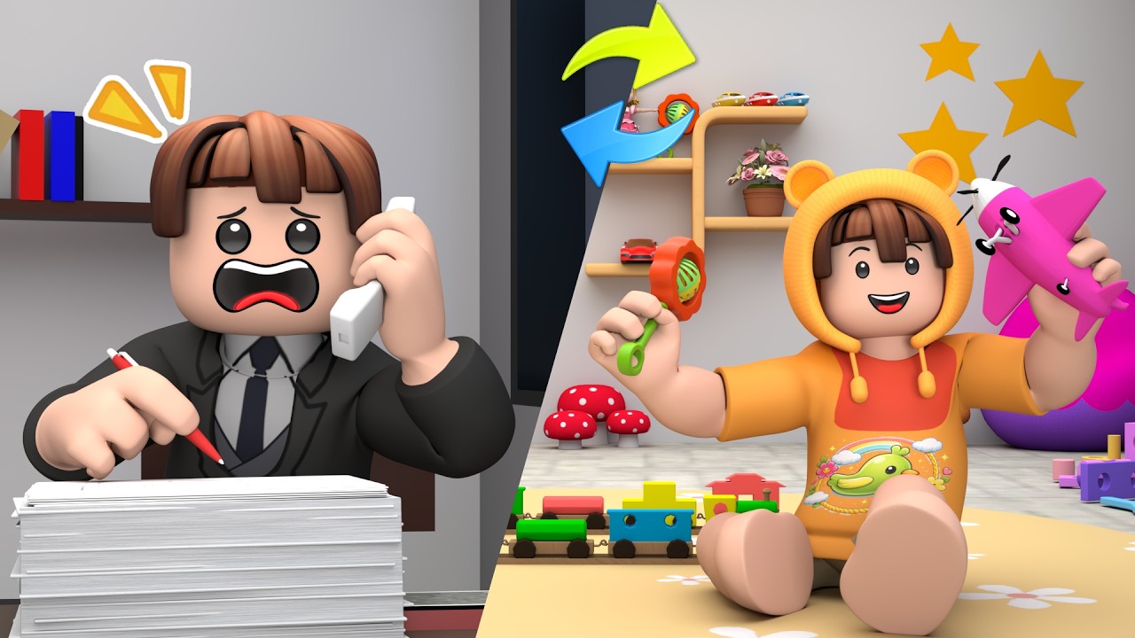 ROBLOX Brookhaven 🏡RP: Dad and Baby Swapped Places! - Roblox Animation
