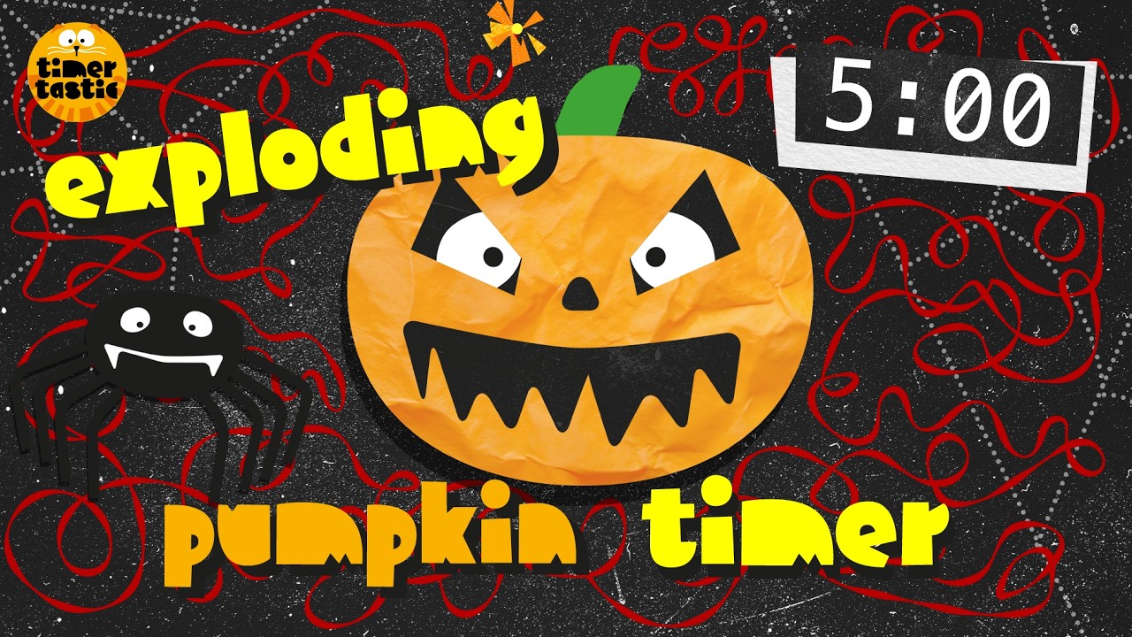 5 Minute HALLOWEEN Pumpkin Bomb Timer 🎃💣 | Spooky Countdown with Explosive Ending in 4K!