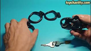 Cobra Dog Head Chastity Device With 4 Rings