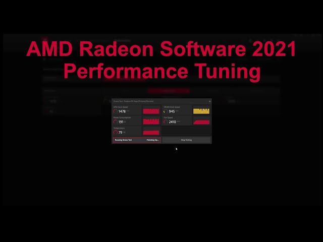 AMD Radeon™ Software, Performance Tuning