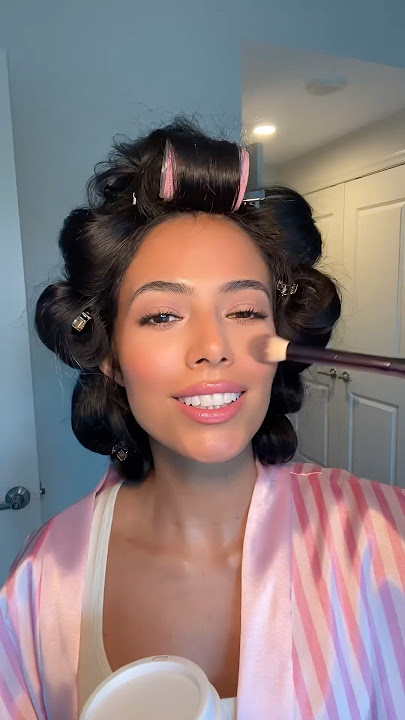 Turning myself into a Victorias Secret Angel #modelmakeup #victoriasecret #hairstyle