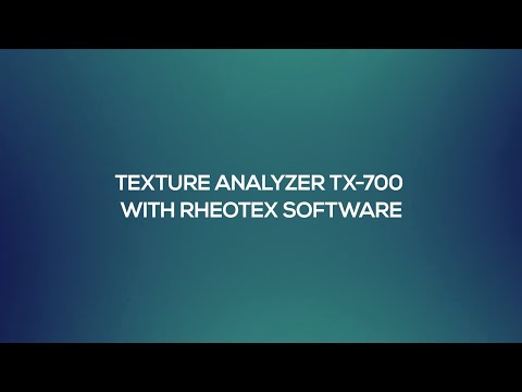 Texture analyser TX 700 and Software RheoTex