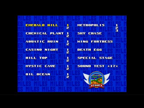 Sonic The Hedgehog 2 cheat for Mega Drive/Genesis - Level Select (with save state for emulators)