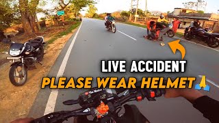 Live Accident Please Wear Helmet & Ride Safe mt15 motovlog vegabolt gopro viral