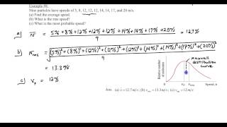 Chapter 14, Example #8 (A System of Nine Particles) & Maxwell Distribution Curve