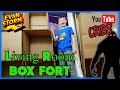 YouTube Cribs Ultimate Living Room Cardboard Box Fort