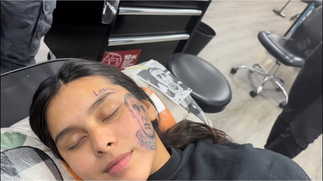 Woman Gets Unfaithful ExPartners Portrait Inked On Her Face