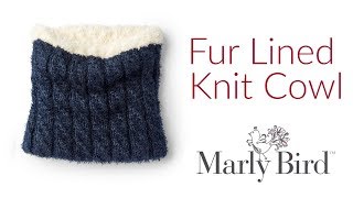 How to Knit a Fur Lined Knit Cowl | Free Knitting Pattern