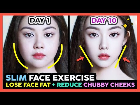 🥇BEST FACE EXERCISES TO LOSE FACE FAT FAST + REDUCE CHUBBY CHEEKS + GET A SLIM FACE IN 10 DAYS