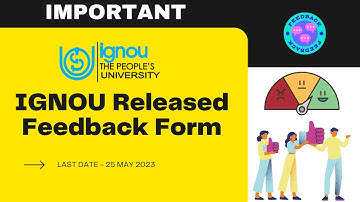 Feedback Form Released by IGNOU 2023 | Latest update