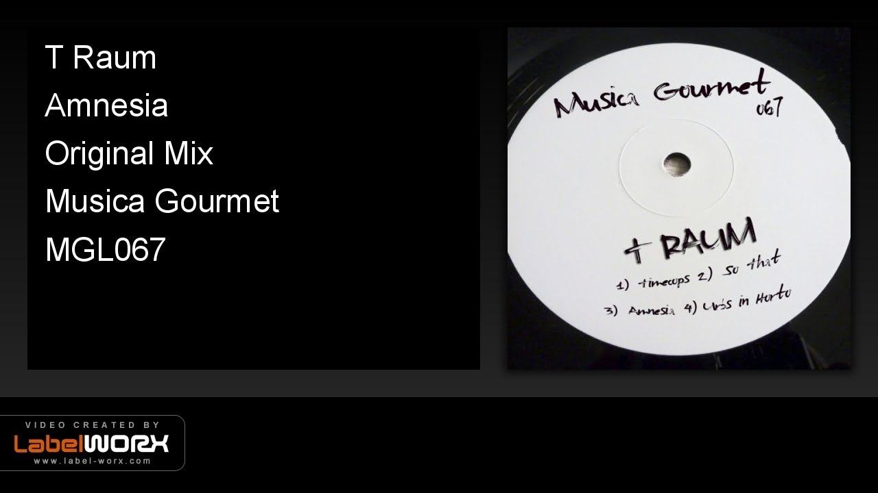 Watch T Raum - Amnesia (Original Mix) on YouTube Watch T Raum - Amnesia (Original Mix) on YouTube