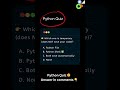 Python Quiz 🤔 | Python Shell vs Python File #python #quiz #shorts