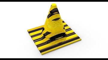 How to model a realistic looking 3D traffic cone with square bottom in maya 2020