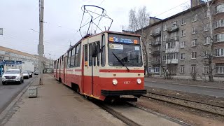 Поездка на ЛВС-86К №8187 Корабельная улица - Трамвайный проспект (маршрут 36)