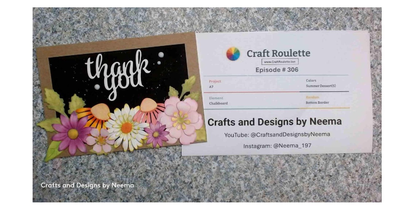 DIY Chalk Paint for your greeting cards. Thank you card for CR 306 #chalk #handmadecards #thankyou