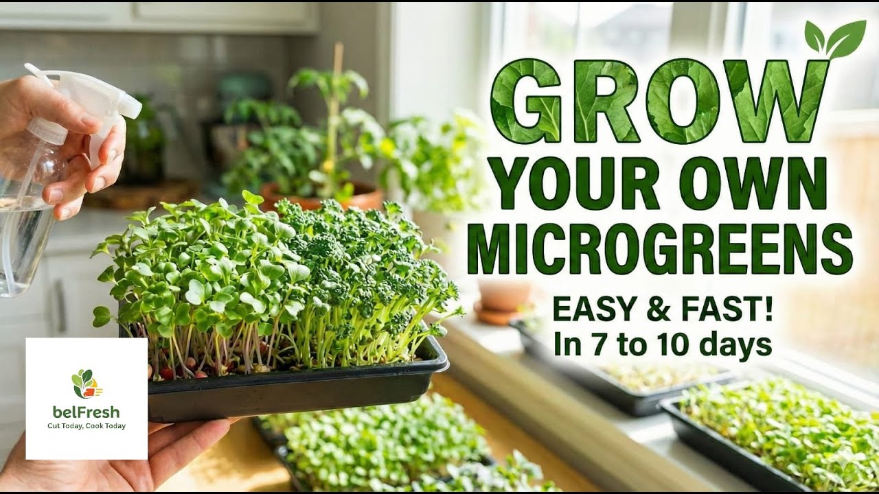 Microgreen Growing Tutorial | How to grow microgreens in Kannada🌱| belFresh