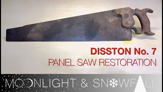 Disston No 7 Panel Saw Restoration