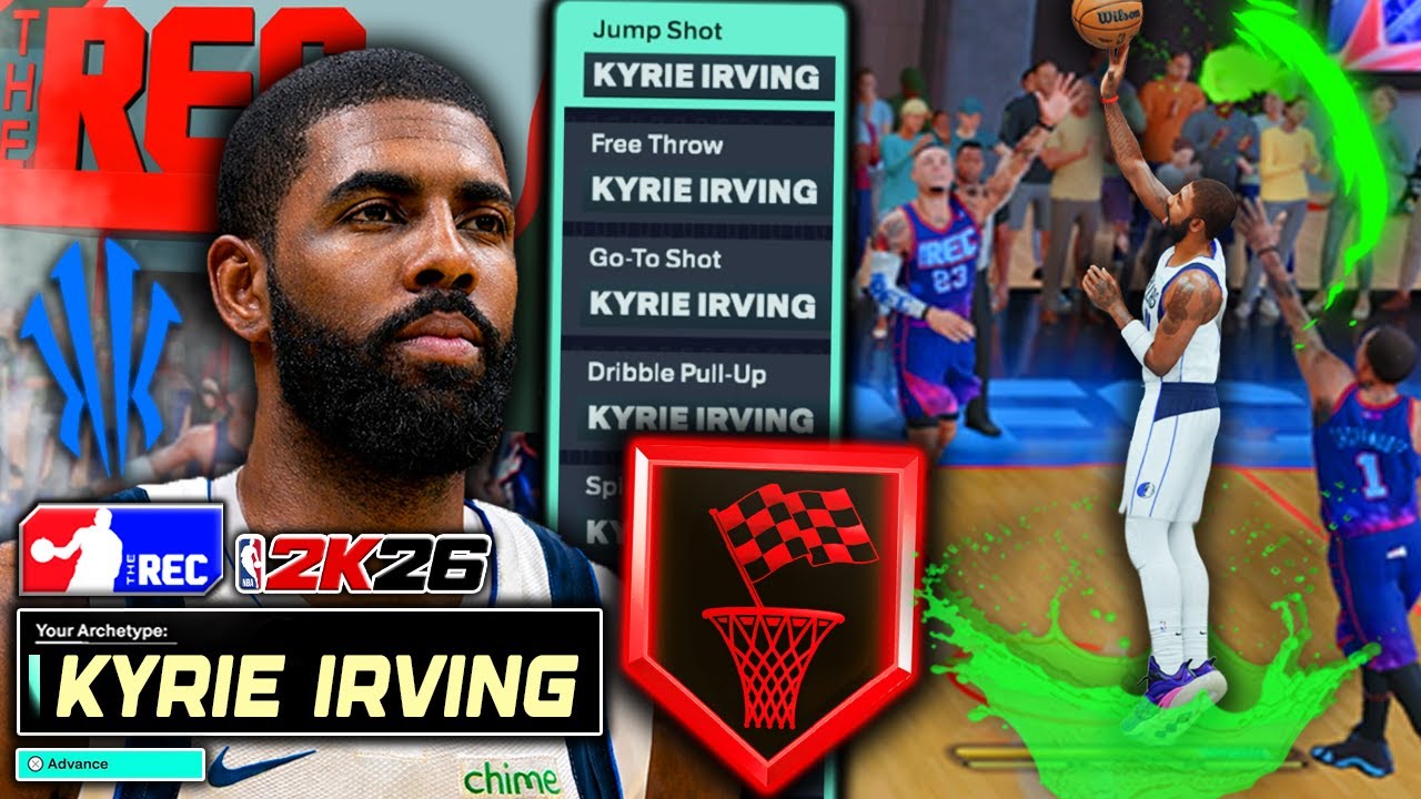Playing Realistic in Random Rec on 6'2 Kyrie Irving Build *ONLY His Animations* NBA 2K26