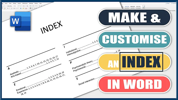 Mastering Microsoft Word: Create a Professional INDEX