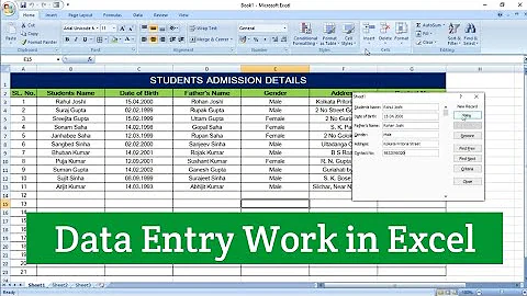 Data Entry using Form in Microsoft Excel | Data Entry in Excel