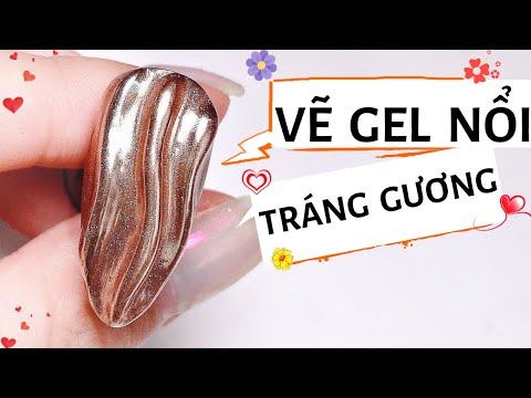 Video Nails tráng gương - Vẽ gel nổi tráng gương - youtube