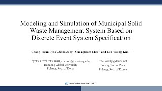 Simaud2020 | Modeling and Simulation of Municipal Solid Waste Management System Based on DEVS