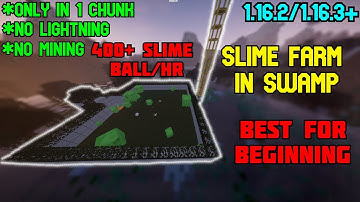 MINECRAFT: Slime Farm In Swamp Biome (1.16+) Very easy & efficient .