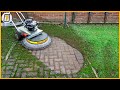 Moss sweeping to the cleanest finish  satisfying street sweeper  driveway cleaning machines