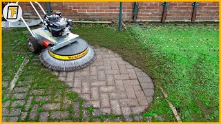 MOSS SWEEPING TO THE CLEANEST FINISH! - Satisfying Street Sweeper & Driveway Cleaning Machines