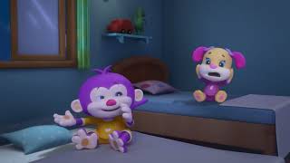 Fun Sleepover with Monkey and Friends! 🎵 | Toddler Learning Songs | Kids Cartoon