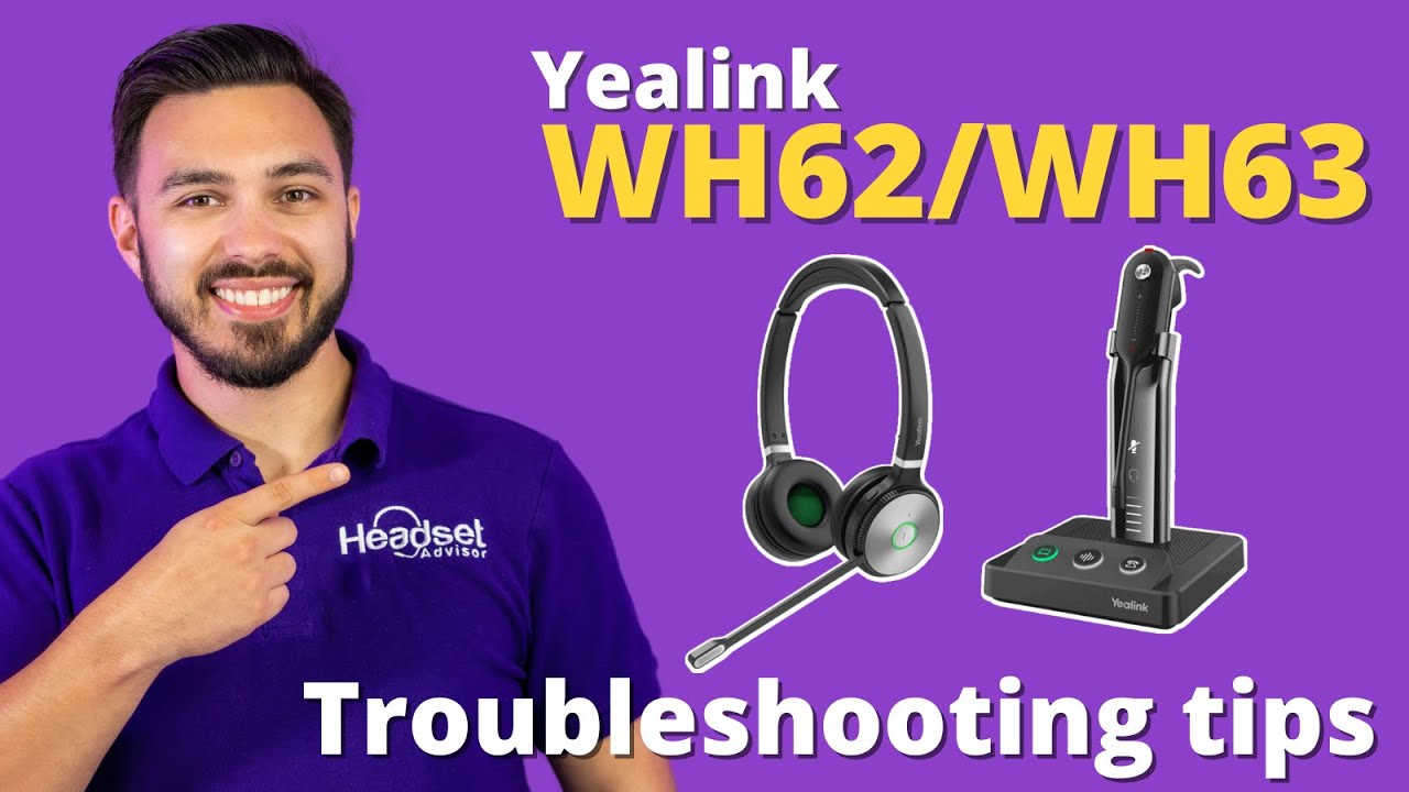 Yealink - Casque sans fil monaural WH62 UC & Teams