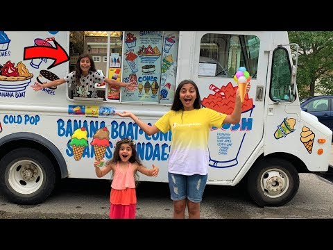 Deema Play ice cream truck in real life surprise!