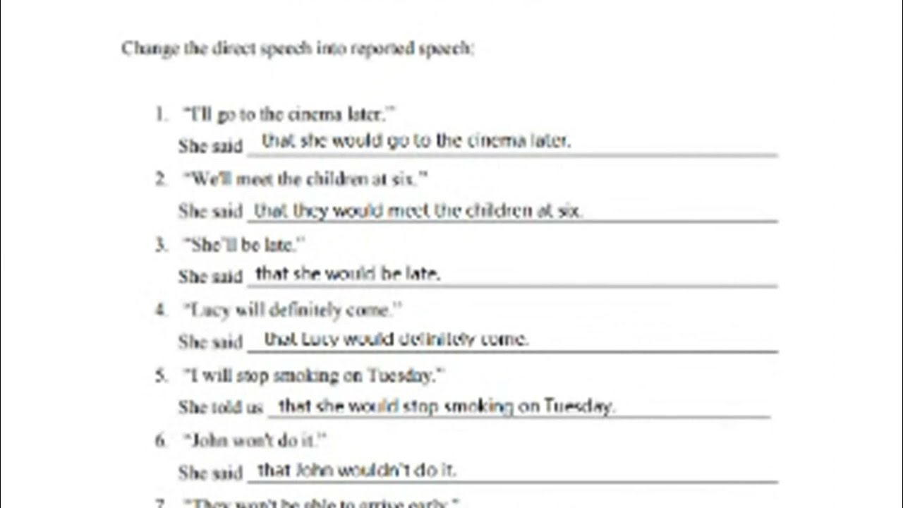 تمرين حول الخطاب المباشر و الغير مباشر لكل الأطوار التعليمية