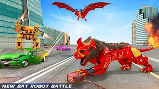 Flying Bat - Lion Robot Car Game 2021 Robot Games video | Robot 2021 gameplay | 3D robot gameplay screenshot 3