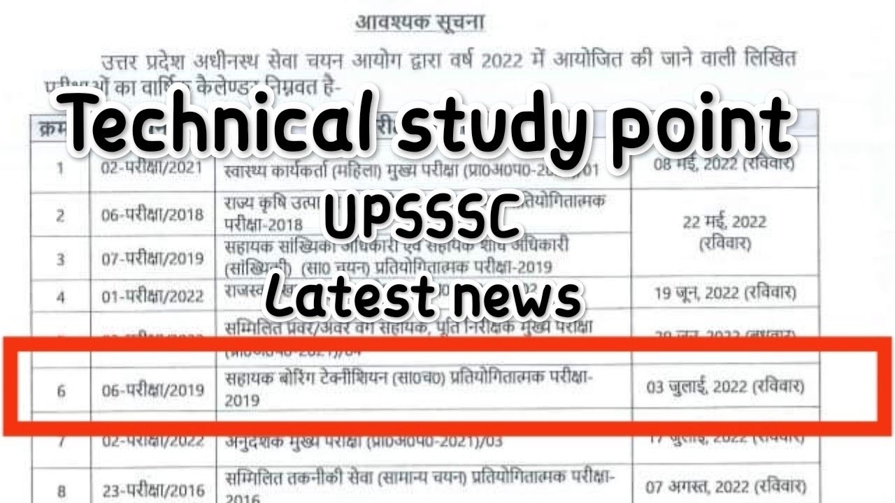 UPSSSC ASSISTANT Boring Technician Exam Date Declared|| UP ITI Instructor News |Breaking News 2022 |