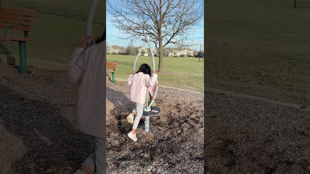 Saanvi & Siara playing at the park  