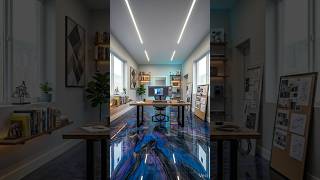 Creative Home Office Transformation | Stunning Epoxy Floor Timelapse (Modern Workspace Makeover)
