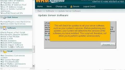 How to manually check for server and system software updates in WHM - Canadian Web Hosting