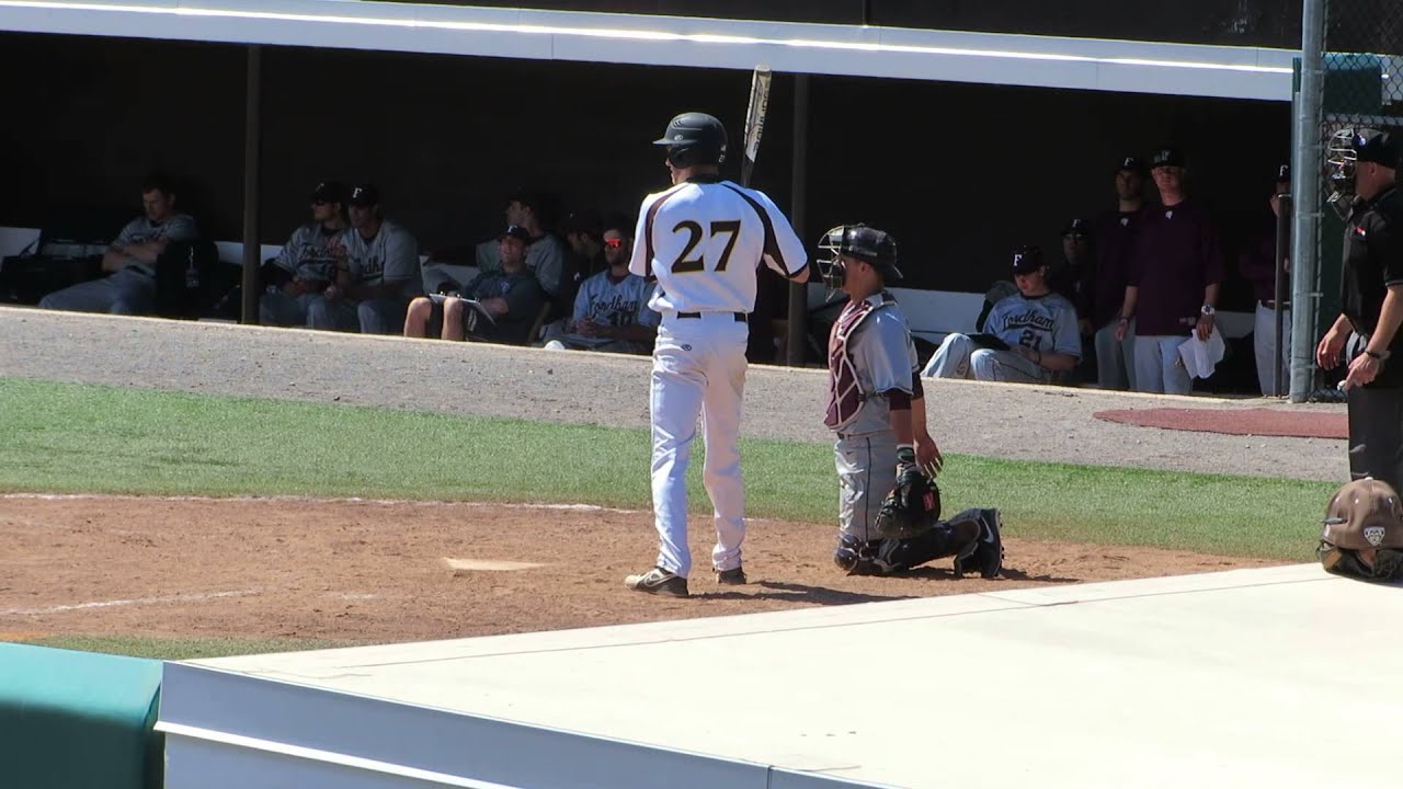 ST Bonaventure University Baseball Brian Weightman April 20, 2014 hit YouTube