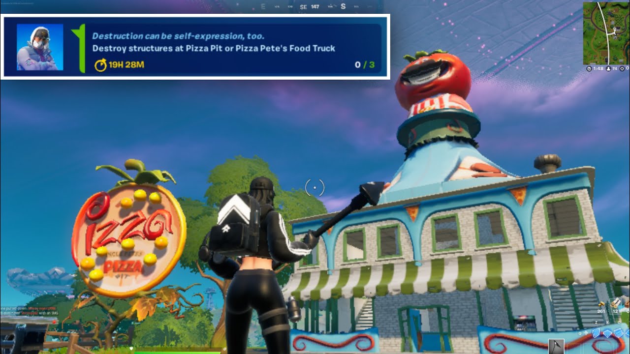 Destroy Structures at Pizza Pit in Fortnite