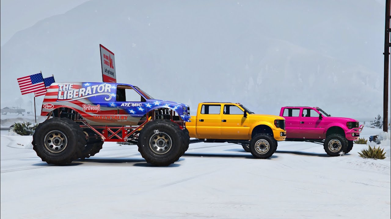 GTA V MONSTER TRUCK SNOW PS5 PRO GAMEPLAY! (NO COMMENTARY)