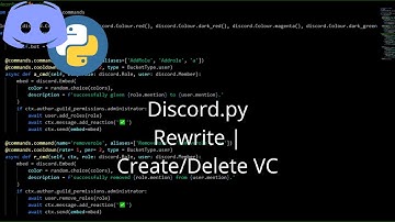 Discord.py | Create/Delete VC Channels Commands