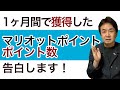 マリオットボンヴォイ1ヶ月間の獲得マリオットポイント数、初公開！