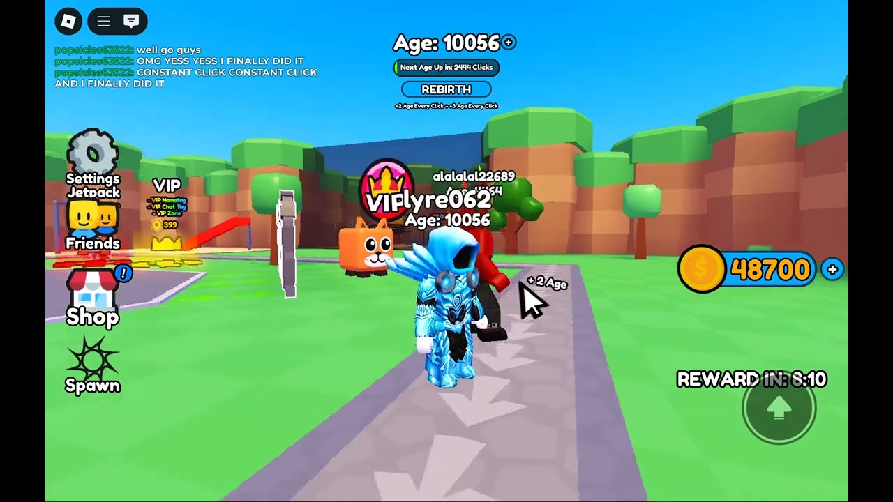 Roblox +1 age each click 10K years 🌟