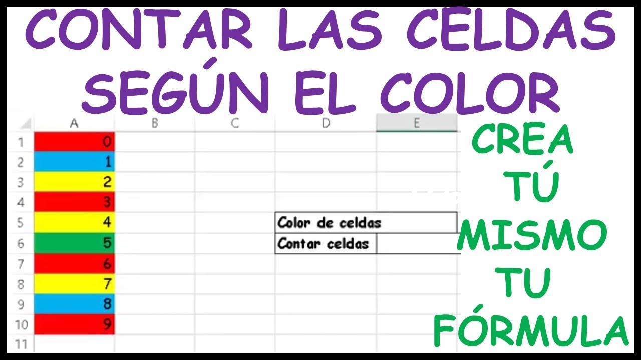 Contar Celdas Por Color En Excel Youtube Riset