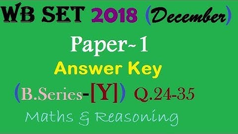 WB SET 2018 paper 1 answer keys II wbset december paper 1 answer keys in bengali