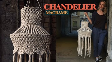 DIY: Tutorial Macrame Boho Chandelier / Boho Hand Woven Chandelier Hanging