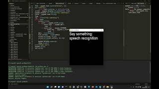 Speech recognition and Pygame
