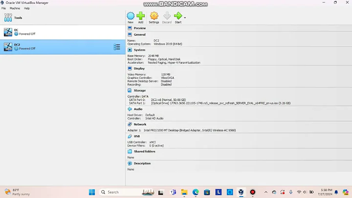 Practice Active Directory/Powershell Skills Part 2. Installing Windows Server 2019 on Virtual Box.