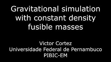 Gravitational Simulation with constant density fusible particles
